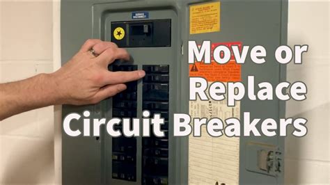 how to relocate existing electrical breaker box|moving a breaker box.